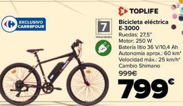 Oferta de Toplife - Bicicleta eléctrica  E-3000 por 799€ en Carrefour
