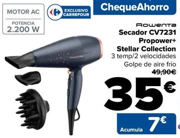 Oferta de Rowenta - Secador CV7231 Propower+ Stellar Collection por 35€ en Carrefour