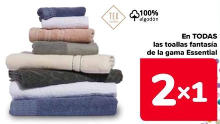 Oferta de Essential - En TODAS  las toallas fantasía  de la gama  en Carrefour