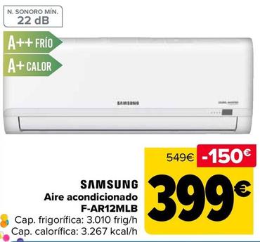 Oferta de Samsung - Aire acondicionado F-AR12MLB por 399€ en Carrefour