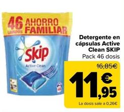 Oferta de Skip - Detergente en cápsulas Active Clean  por 11,95€ en Carrefour