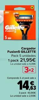 Oferta de Gillette - Cargador  Fusion5  por 21,95€ en Carrefour