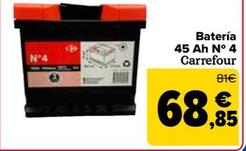 Oferta de Carrefour - Batería  45 Ah Nº 4   por 68,85€ en Carrefour