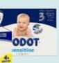 Oferta de Dodot - En Pañales  recién nacido Sensitive  T1 + Pack 84 unidades  T2 + Pack 80 unidades  y T3 + Pack 74 unidades en Carrefour