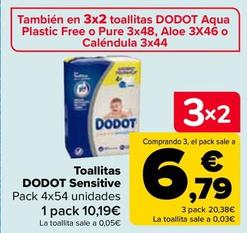 Oferta de Dodot - Toallitas  Sensitive por 10,19€ en Carrefour