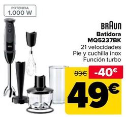 Oferta de Braun - Batidora MQ5237BK por 49€ en Carrefour