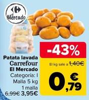 Oferta de Carrefour - Patata Lavada El Mercado por 3,95€ en Carrefour