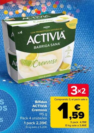 Oferta de Activia - Bifidus Cremoso por 2,39€ en Carrefour
