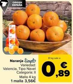 Oferta de Simply - Naranja por 3,56€ en Carrefour