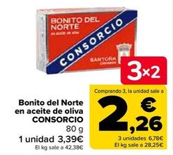 Oferta de Consorcio - Bonito Del Norte En Aceite De Oliva por 3,39€ en Carrefour