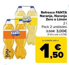 Oferta de Fanta - Refresco Naranja por 1,5€ en Carrefour