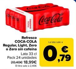 Oferta de Coca-cola - Refresco Regular por 0,79€ en Carrefour