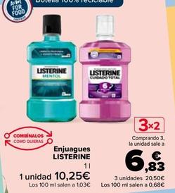Oferta de Listerine - Enjuagues por 10,25€ en Carrefour
