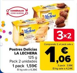 Oferta de La Lechera - Postres Delicias por 1,59€ en Carrefour