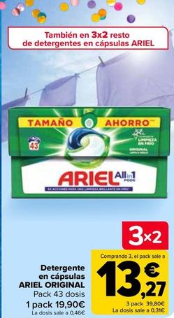 Oferta de Ariel Original - Detergente En Capsulas por 19,9€ en Carrefour
