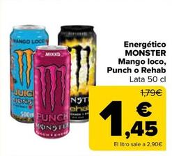 Oferta de Monster - Energético Mango Loco por 1,45€ en Carrefour