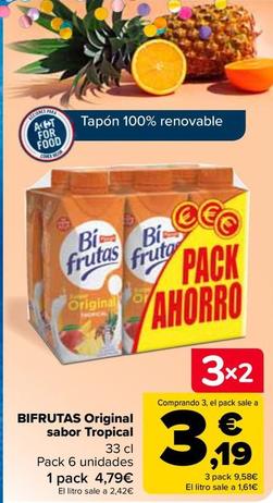 Oferta de Bifrutas - Original Sabor Tropical por 4,79€ en Carrefour