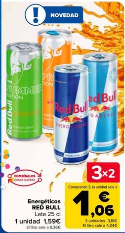Oferta de Red Bull - Energéticos por 1,59€ en Carrefour