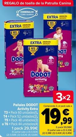 Oferta de Dodot - Paneles Activity Extra por 29,99€ en Carrefour