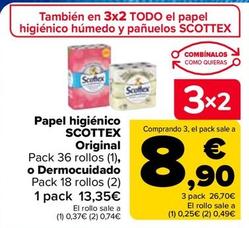 Oferta de Scottex - Papel Higiénico Original por 13,35€ en Carrefour
