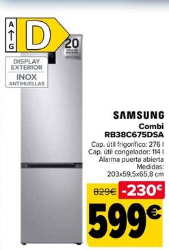 Oferta de Samsung - Combi RB38C675DSA por 599€ en Carrefour