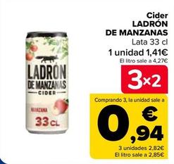 Oferta de Ladrón De Manzanas - Cider por 1,41€ en Carrefour