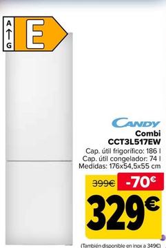 Oferta de Candy - Combi CCT3L517EW por 329€ en Carrefour