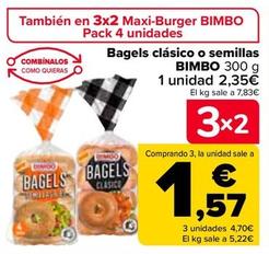 Oferta de Bimbo - Bagels Clasico O Semillas  por 2,35€ en Carrefour