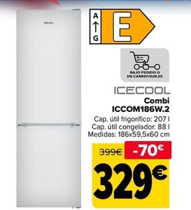 Oferta de Icecool - Combi ICCOM186W.2 por 329€ en Carrefour