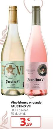 Oferta de Faustino VII - Vino Blanco O Rosado por 3,59€ en Alcampo