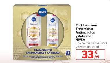 Oferta de Nivea - Pack Luminous Tratamiento Antimanchas Y Antiedad por 33,99€ en Alcampo