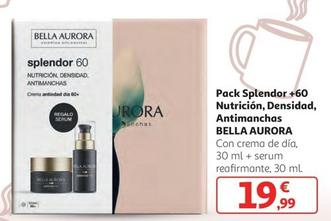 Oferta de Bella Aurora - Pack Splendor +60 Nutrición, Densidad, Antimanchas por 19,99€ en Alcampo