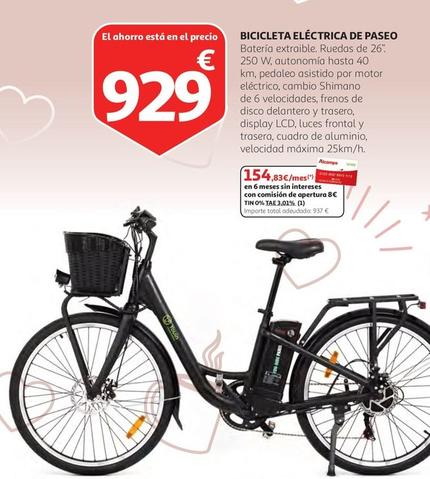 Oferta de Bicicleta Eléctrica De Paseo por 929€ en Alcampo
