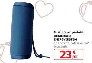 Oferta de Energy Sistem - Mini Altavoz Portátil Urban Box 2 por 23,9€ en Alcampo