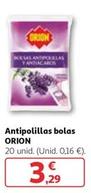 Oferta de Orion - Antipolillas Bolas por 3,29€ en Alcampo