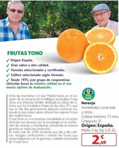 Oferta de Naranja por 2,49€ en Alcampo