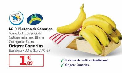 Oferta de I.G.P. Plátano De Canarias por 1,89€ en Alcampo