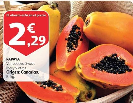 Oferta de Papayas por 2,29€ en Alcampo