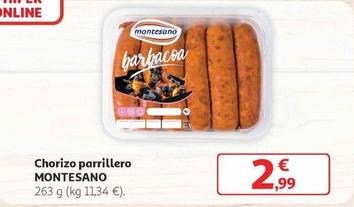 Oferta de Montesano - Chorizo Parrillero por 2,99€ en Alcampo