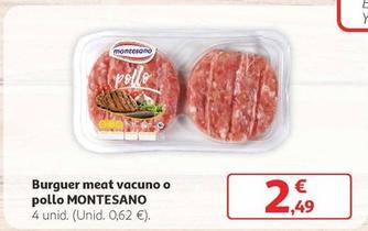 Oferta de Montesano - Burguer Meat Vacuno O Pollo por 2,49€ en Alcampo