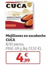 Oferta de Cuca - Mejillones En Escabeche por 4,99€ en Alcampo