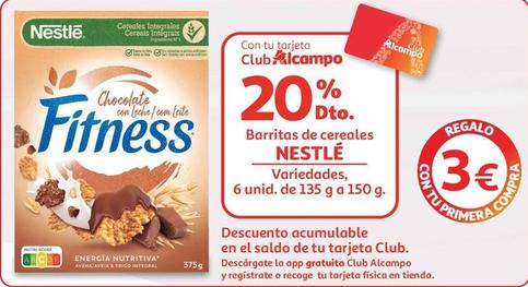 Oferta de Nestlé - Barritas De Cereales por 3€ en Alcampo