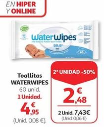Oferta de Waterwipes - Toallitas por 4,95€ en Alcampo