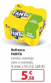 Oferta de Fanta - Refresco Limón / Naranja Zero / Naranja por 5,58€ en Alcampo