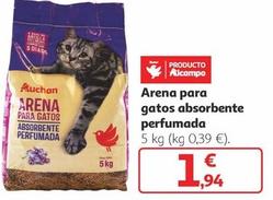 Oferta de Arena Para Gatos Absorbente Perfumada por 1,94€ en Alcampo