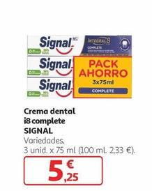 Oferta de Signal - Crema Dental I8 Complete por 5,25€ en Alcampo