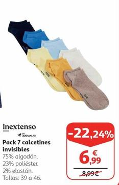 Oferta de Inextenso - Pack Calcetines Invisibles por 6,99€ en Alcampo