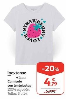 Oferta de Inextenso - Camiseta Con Lentejuelas por 4,79€ en Alcampo