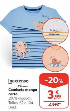 Oferta de Inextenso - Camiseta Manga Corta por 3,99€ en Alcampo