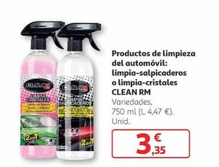 Oferta de Clean RM - Productos De Limpieza Del Automóvil: Limpia-salpicaderos O Limpia-cristales por 3,35€ en Alcampo